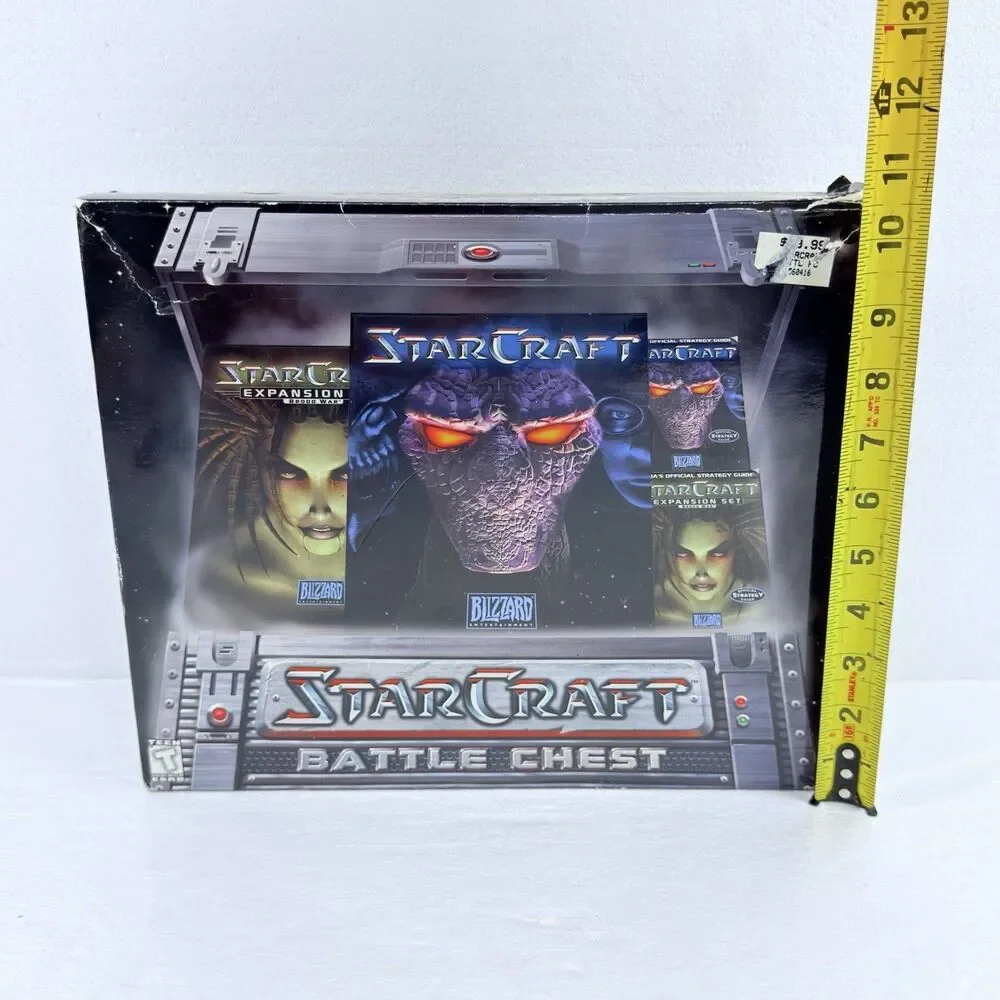 StarCraft Battle Chest PC Big Box Vintage Game With Expansion Brood War Manuals